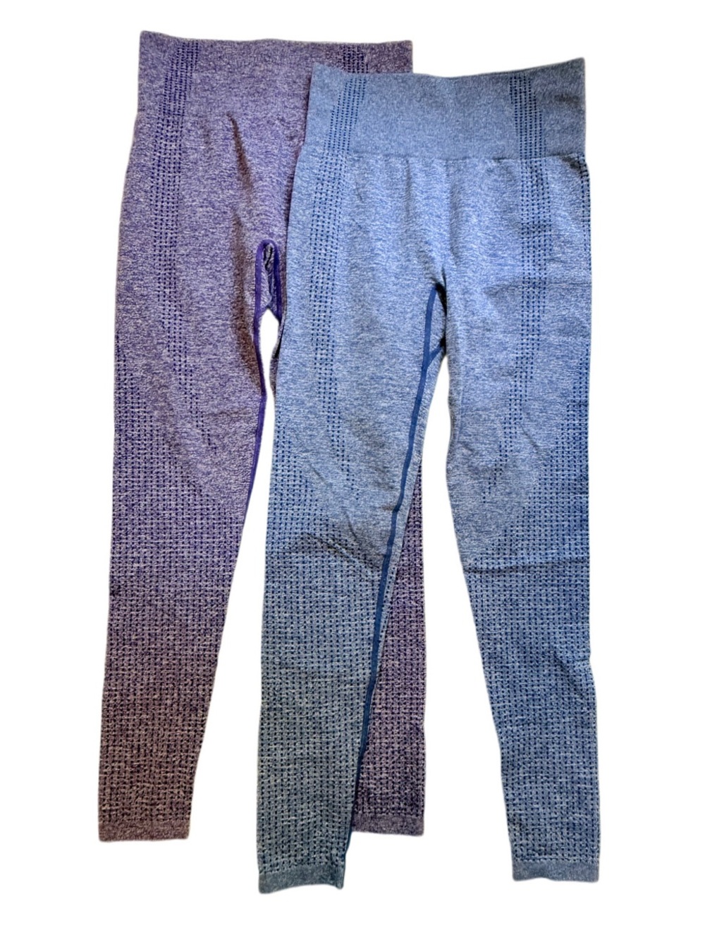 Aoxjox Seamless Leggings High Waisted Set of 2 Blue Purple Women’s Small
